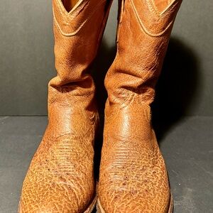 Tecovas Brown Smooth Ostrich Boots 9D